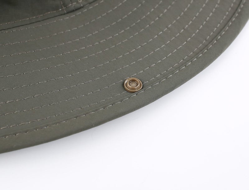 Connectyle Outdoor Mesh Sun Hat Wide Brim Sun Protection Hat Summer Fishing Hunting Hiking Gardenig Hat Army Green - Image 4